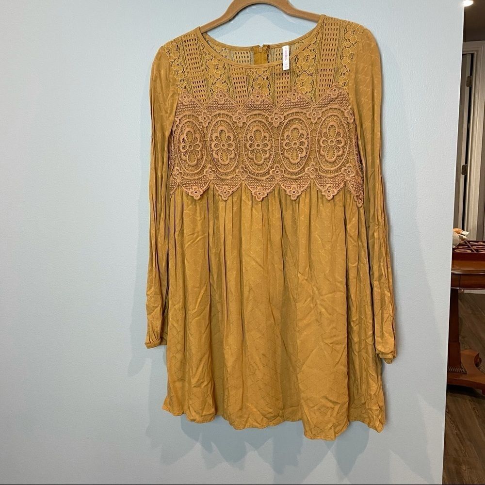 Xhilaration Mustard Tunic Dress Small